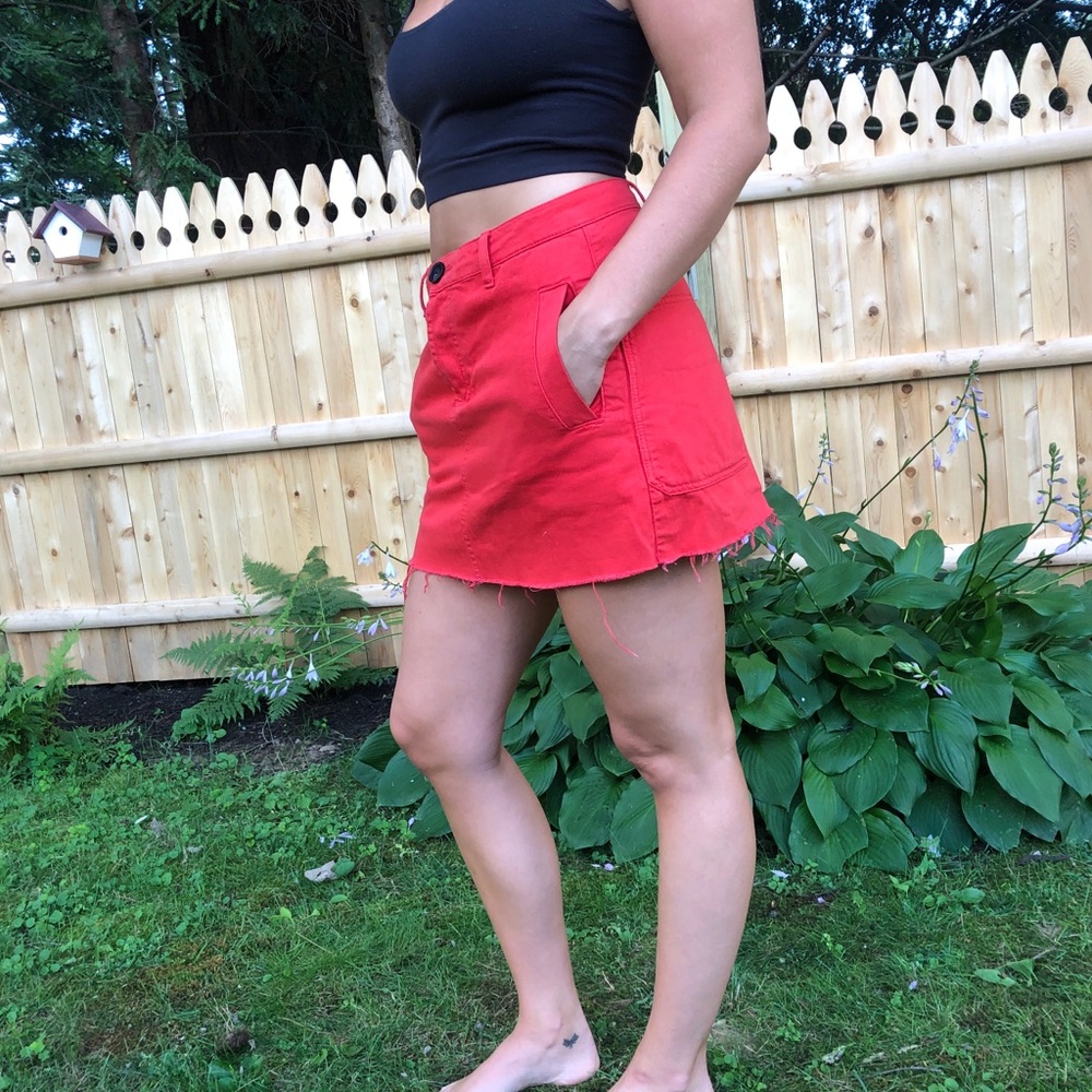 Urban Outfitters Red Miniskirt